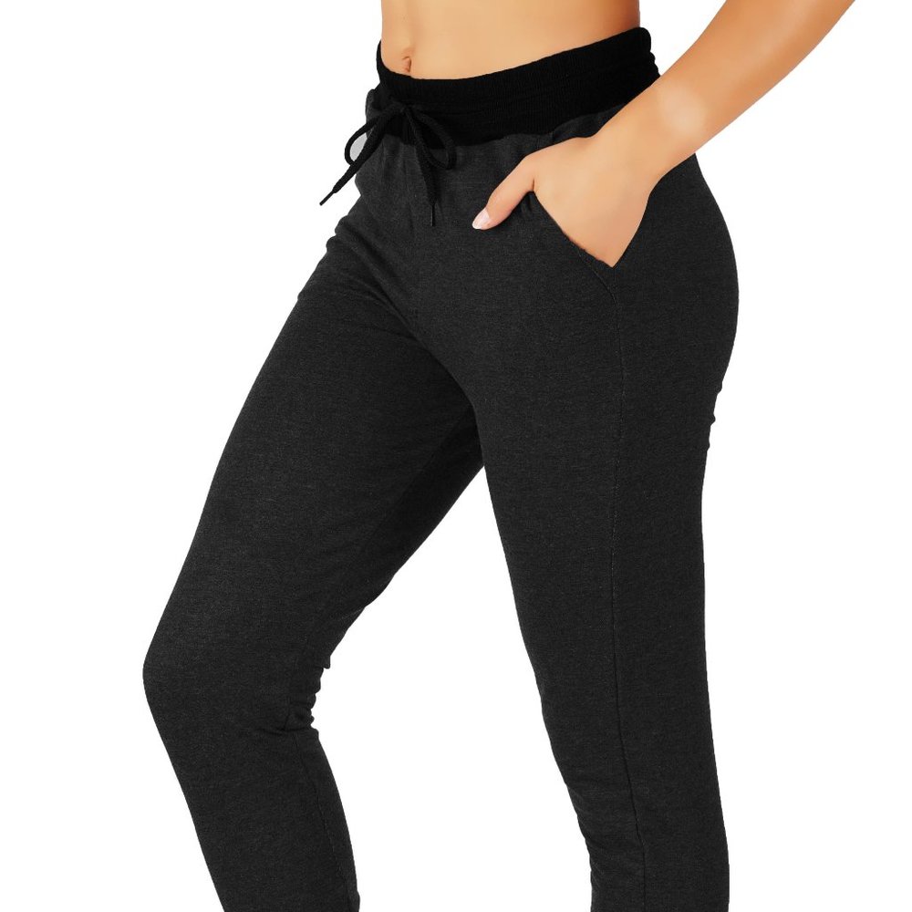 4pcs Set Full Length Cotton Joggers Sweatpants Pockets and elastic waistband